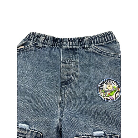 RARE Excellent Vintage 90s y2k Disney Buzz Light Year 3T Shorts Toy Story Kids - Picture 4 of 14